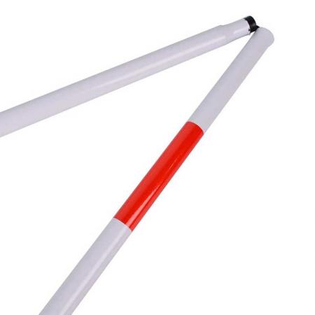 bastón ciego plegable plegable con punta roja-49 