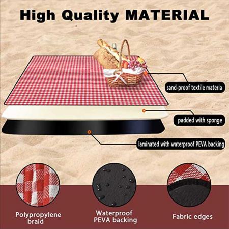 manta de picnic impermeable - estera de picnic al aire libre plegable de 3 capas 