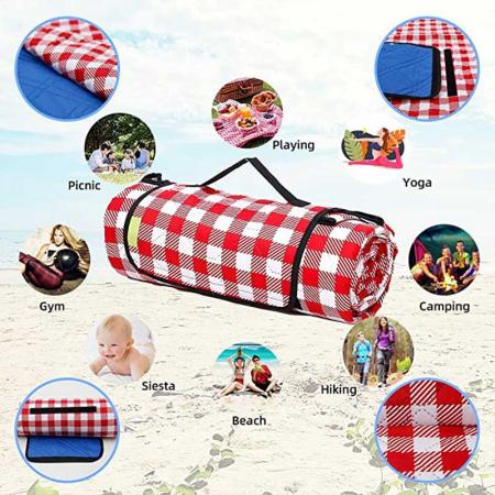manta de picnic impermeable - estera de picnic al aire libre plegable de 3 capas 