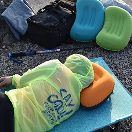 almohada inflable para acampar para mochileros de senderismo 
