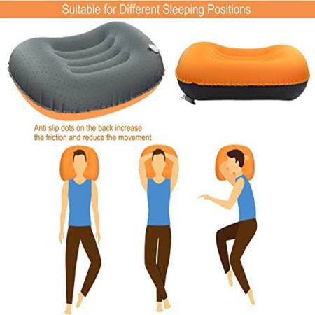 almohada inflable compacta ultraligera para viajes de camping 