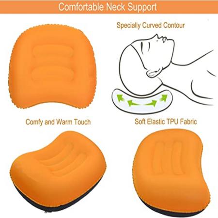 almohadas inflables ergonómicas, cómodas y comprimibles para el cuello y el soporte lumbar 