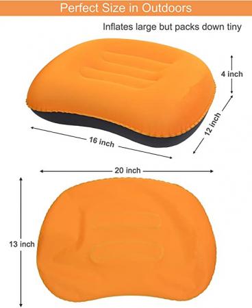 almohada inflable compacta ultraligera para viajes de camping 