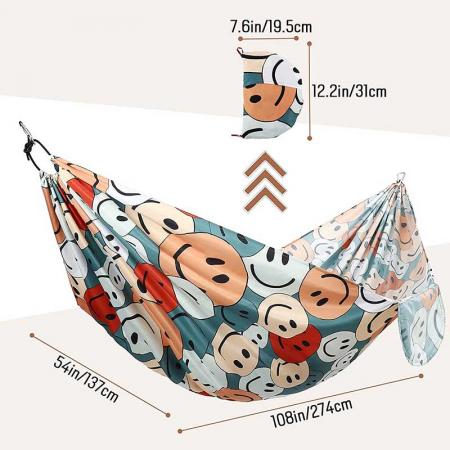 Hamaca de paracaídas portátil para camping y jardín de viaje de nailon para exteriores feisetel 