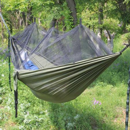 Hamaca mosquitera con correa de árbol resistente para viajes, mochileros, senderismo, actividades al aire libre 