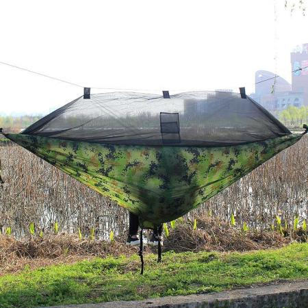 Hamacas portátiles para acampar con mosquitera para viajes de mochilero de senderismo al aire libre en interiores 