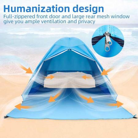 Carpa plegable para acampar en la playa, plegable, automática, para exteriores, personalizada, de alta calidad
 