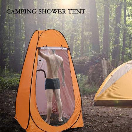 Tienda de privacidad para vestuario, tienda de ducha portátil instantánea para exteriores, inodoro de campamento para camping y playa
 