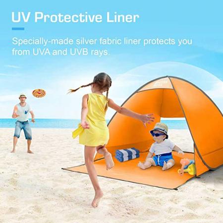 refugio de sombra de playa anti-ultravioleta tienda de campaña con dosel parasol con piso extendido
 