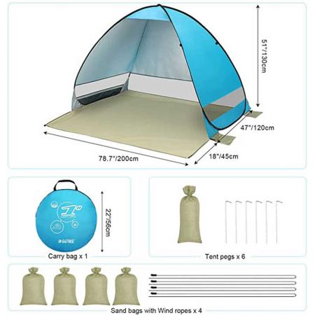 refugios solares impermeables carpa de playa para acampar en familia y pescar
 