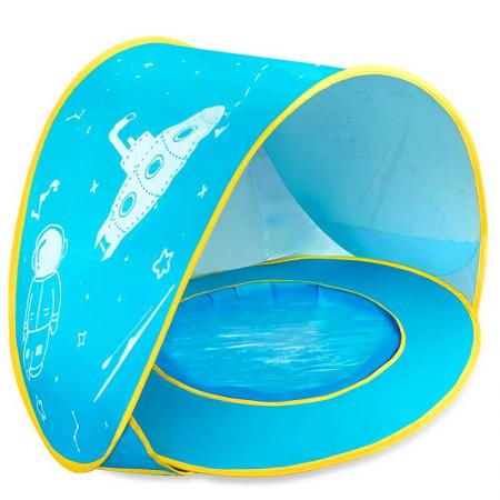 pop-up carpa para bebés refugio parasol con piscina UPF 50+ protección para bebés playa al aire libre
 