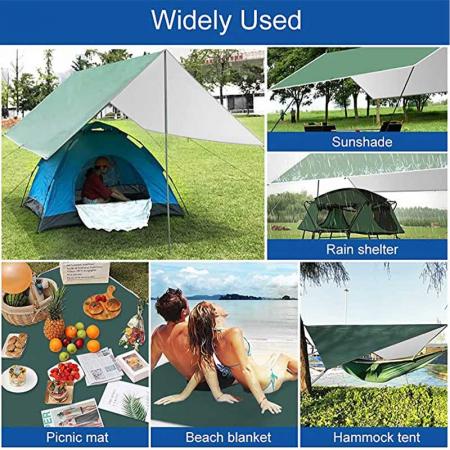 Paracaídas de nailon ligero, hamaca portátil para acampar al aire libre, hamaca para dormir con mosquitera y mosca para la lluvia
 