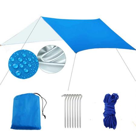 Lona portátil impermeable para acampar, refugio, sombrilla, lluvia, mosca, carpa, lona
 