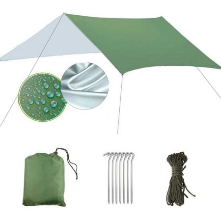 Lona portátil impermeable para acampar, refugio, sombrilla, lluvia, mosca, carpa, lona
 