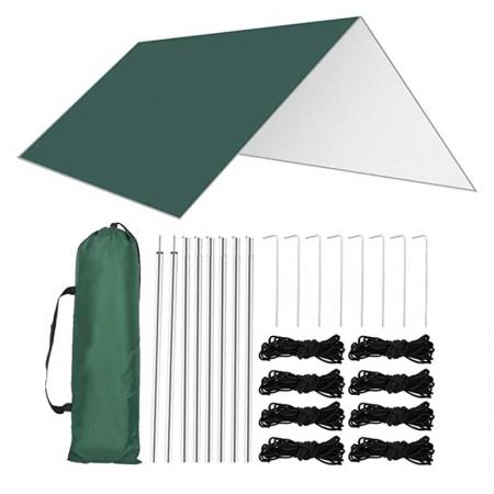 Paracaídas de nailon ligero, hamaca portátil para acampar al aire libre, hamaca para dormir con mosquitera y mosca para la lluvia
 