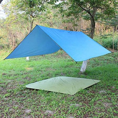 Hamaca para acampar al aire libre, lona para tienda de campaña con mosca para la lluvia/refugio parasol de playa
 