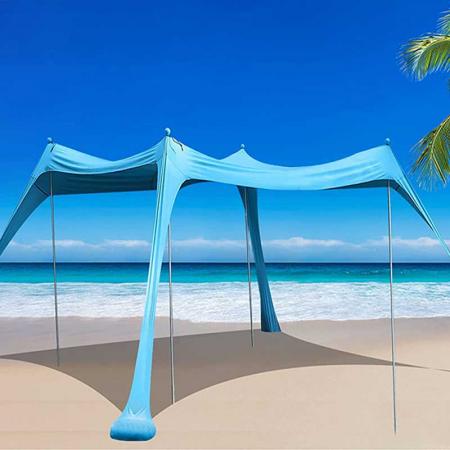 Venta caliente camping lluvia mosca lona playa sombrilla/sol refugio playa sombra
 
