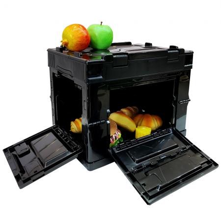 caja de almacenamiento plegable con tapa 50L carrito plegable caja de almacenamiento portátil para coche picnic
 