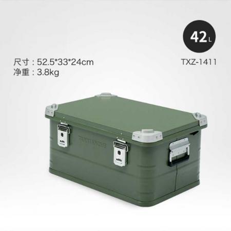 Caja de almacenamiento de plástico, caja de almacenamiento para acampar, contenedor para acampar
 