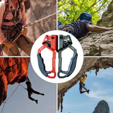 Ascensor de mano izquierda derecha de alta calidad, escalada en roca, árbol, rappel, abrazadera de cuerda, trabajo en altura
 