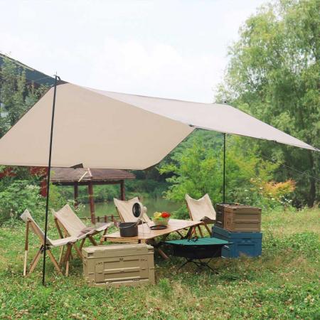 Lona impermeable portátil para tienda de campaña, fácil de configurar, lona perfecta para moscas de lluvia para hamaca, tienda de refugio
 