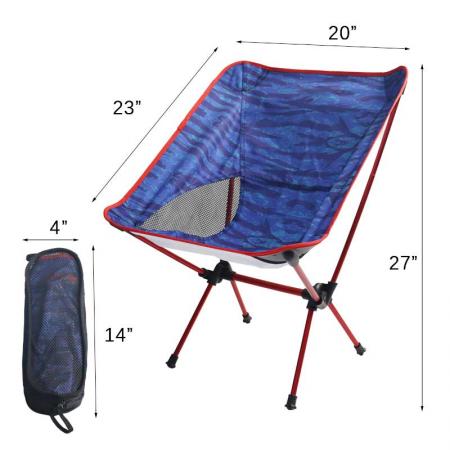 Silla plegable de suelo de aluminio ligero, silla de playa, silla de camping 