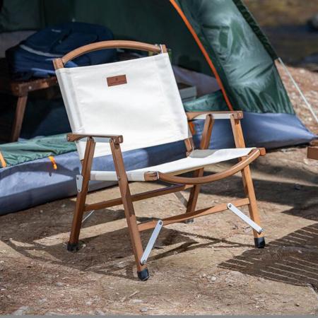 OEM ODM Muebles de exterior Silla de camping plegable de madera portátil Silla de jardín al aire libre 