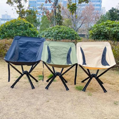 Silla de camping de alta resistencia Silla plegable ligera de tamaño embotellado para acampar al aire libre se instala en 5 segundos 