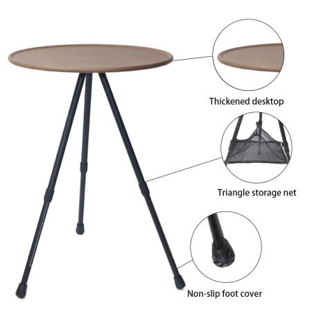 Mesa redonda para acampar plegable al aire libre mesa de picnic plegable portátil altura 35-53,5 cm 