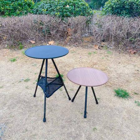 Mesa redonda para acampar plegable al aire libre mesa de picnic plegable portátil altura 35-53,5 cm 