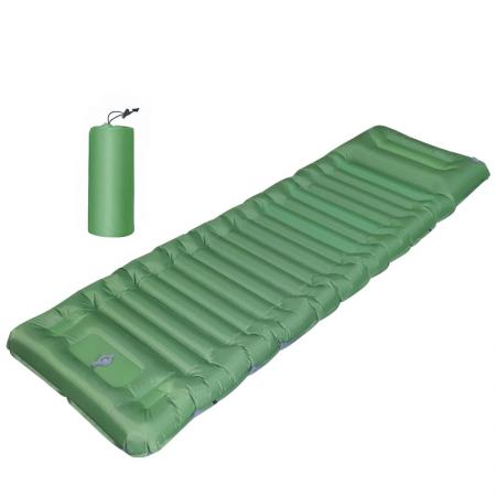 Colchón de aire inflable ultraligero personalizado de TPU, colchoneta para acampar, almohadilla para dormir al aire libre con almohada adjunta de 10cm de espesor 