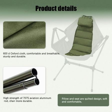 2023 NUEVA LLEGADA Silla ajustable portátil Silla reclinable plegable para acampar al aire libre 