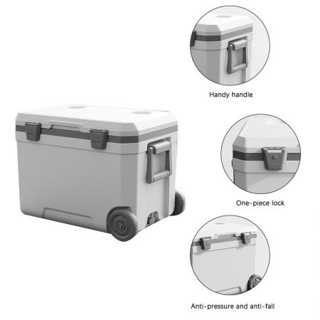 LOGOTIPO personalizado de la caja refrigerada almacenamiento grande de la comida campestre de la caja fría del aislamiento montado en el coche 45L 