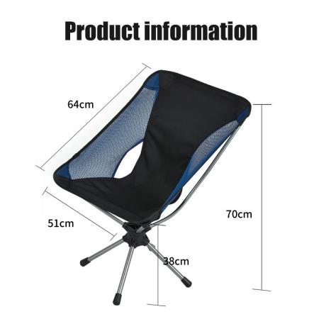 Silla giratoria de gran oferta, silla plegable para acampar, silla para acampar al aire libre con bolsa de transporte 