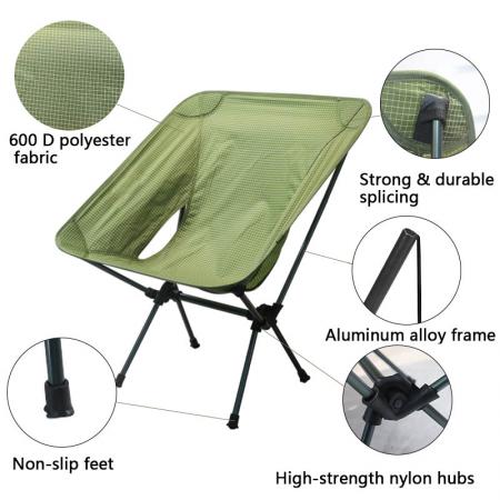 silla plegable de aluminio silla de camping portátil silla de playa plegable al aire libre ligera para pescar 