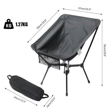 Silla de campamento al aire libre de aluminio con LOGOTIPO personalizado, silla de picnic plegable de playa portátil con barra tipo X 