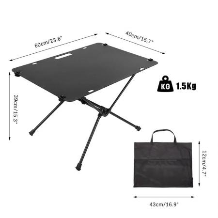 Mesa táctica para acampar al aire libre, mesas ultraligeras portátiles, muebles de mesa táctica de aluminio 