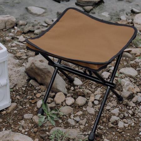 Taburete Maza de aleación de aluminio, taburete plegable portátil pequeño para acampar, taburetes plegables con trípode 