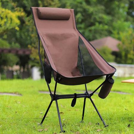 Silla de camping ligera, silla plegable portátil para exteriores, silla de playa plegable ultraligera de aleación de aluminio de aviación 