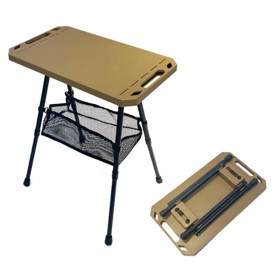 Mesa cuadrada táctica plegable portátil para viajes, compacta, plegable, para picnic al aire libre
        