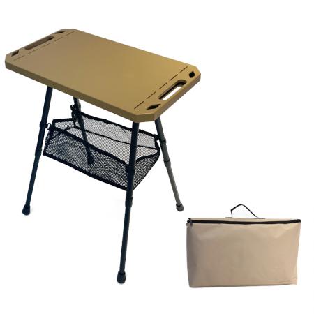 Mesa cuadrada táctica plegable portátil para viajes, compacta, plegable, para picnic al aire libre
         