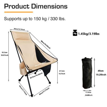 silla plegable para exteriores silla de playa plegable para exteriores con bolsa de transporte 600d oxford 