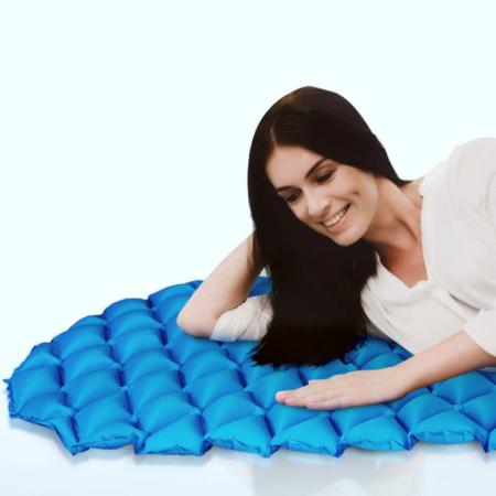 Colchón de aire plegable, inflable, ultraligero, compacto, impermeable, almohadilla para dormir para acampar 