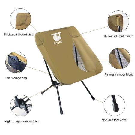 Silla plegable versátil con cambio de ángulo para exteriores, para acampar, senderismo, viajar 