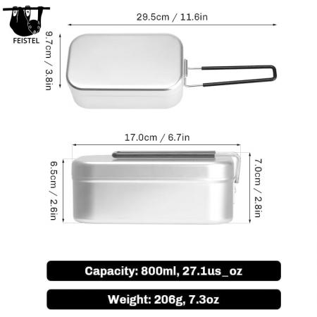 Caja calentada de aluminio japonesa portátil al aire libre de Bento de la fiambrera 