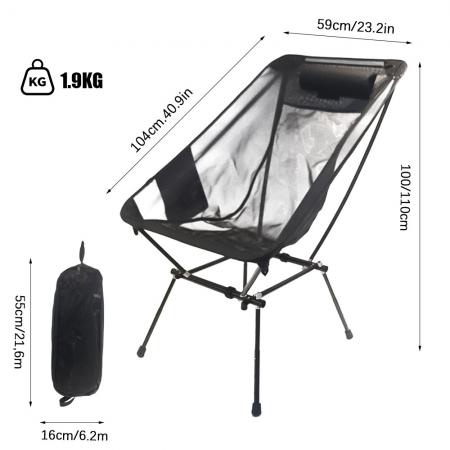 camping picnic black nylon mesh lightweight metal outdoor foldable beach chairs 