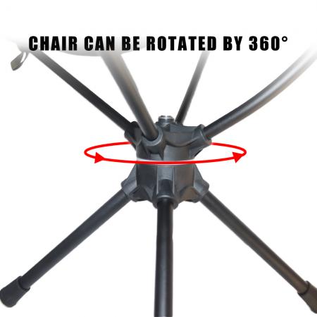 Silla giratoria de 360°, portátil y ultraligera para exteriores, ideal para playa, camping y pesca. 