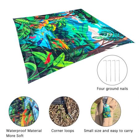 Manta de picnic impermeable para exteriores con impresión personalizada para senderismo, camping y playa 