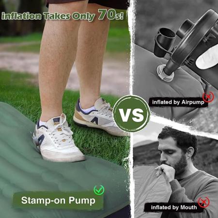 Colchoneta inflable ligera para acampar, equipo para exteriores, colchonetas para dormir para viajes 