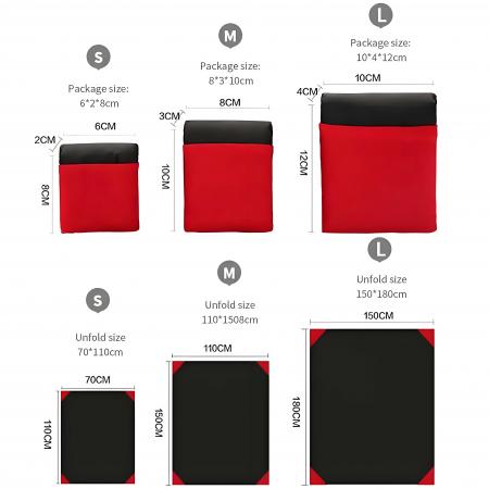 Manta de bolsillo compacta, ligera y de nailon antidesgarro, resistente al agua y al agua. 